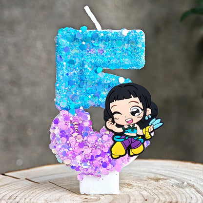 Heißer Kpop Dämon Jäger Thema Kerze 3D Nummer 0-9 Kinder Geburtstag Kuchen Dekoration Baby Dusche Anime Party liefert Geschenke.