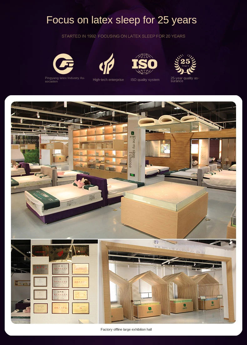High-End-Latex-Quellen-Flüssigkeitsmatratzenoberteil, 100 % Naturlatex, faltbar, langsame Rückfederung, Thiland-Matten mit anpassbarem Baumwollbezug