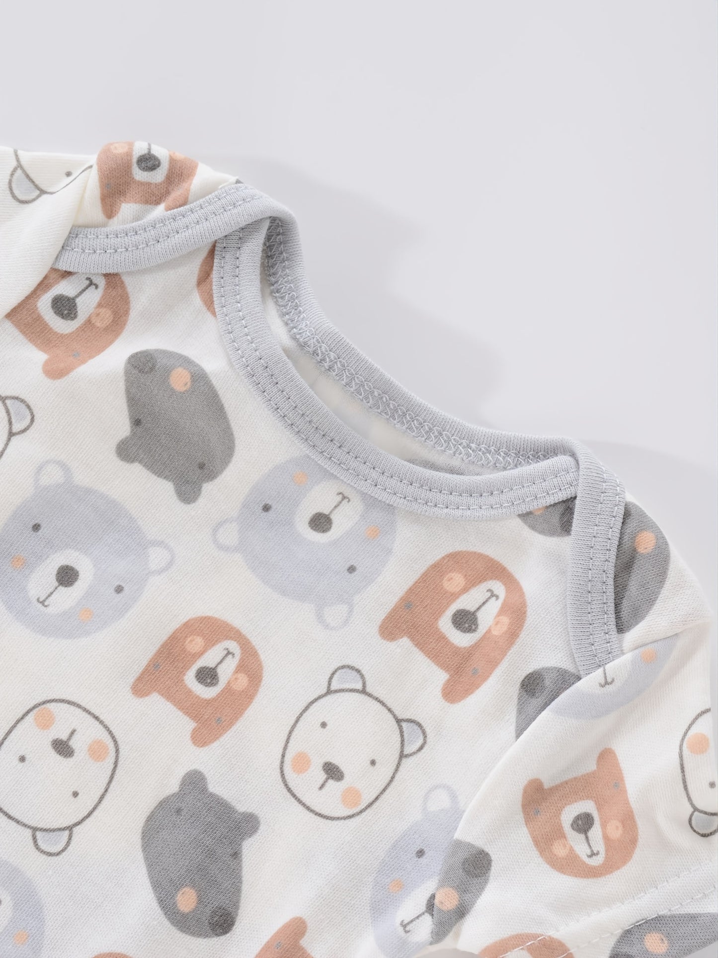 4PCS Neugeborenen Strampler Kurzarm Rundhals Cartoon Tier Blumen Drucken Body Onesies Für Baby Jungen Und Mädchen Kleidung