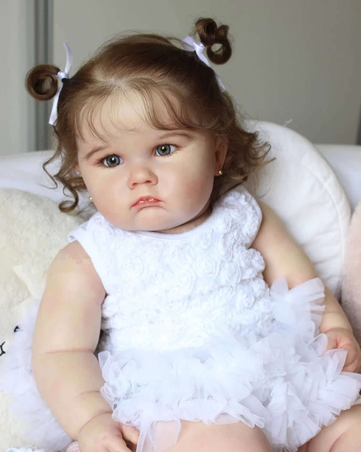 BZDOLL Realistic 60cm 24inch Soft Silicone Reborn Baby Doll With 3D-painting Skin and Vascular Vein Handmade Girl Birthday Gift.