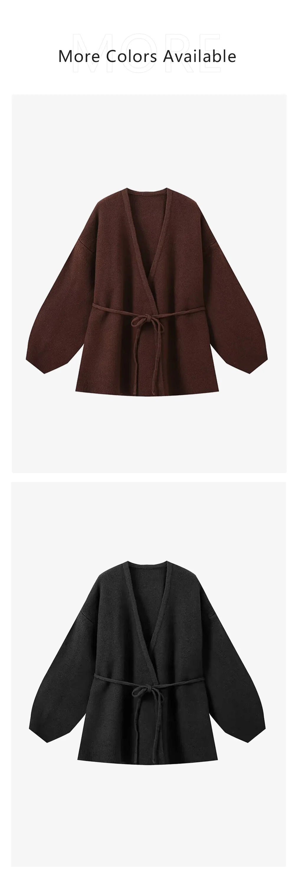 2024 autumn new women's clothing style fashionable European and American style knitted lace up cardigan top and pants set.