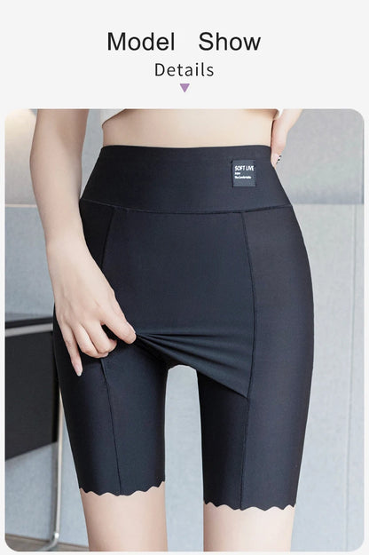 Women's plus Size White under Skirt Shorts Summer Seamless Protective Spandex Safety Hip-up Skirt Underpants Large Size