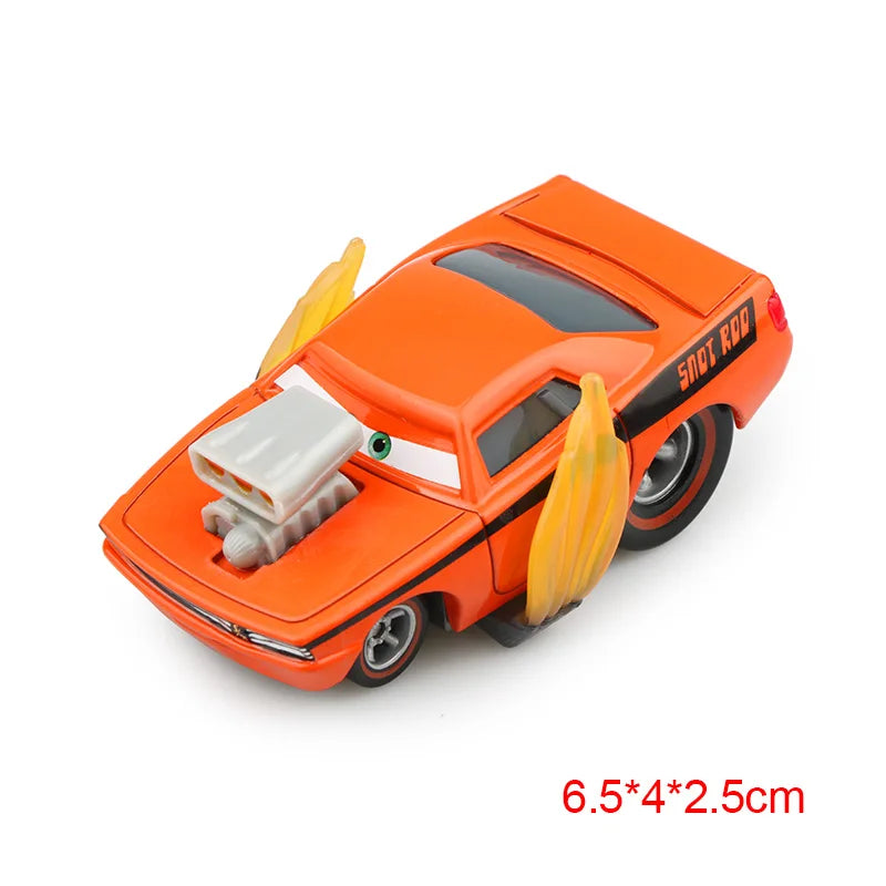 Disney Pixar Cars 2 3 Lightning McQueen Race Div Fritter Miss Tractor Frank 1:55 Diecast Metal Alloy Model Car For Kid Xmas Gift