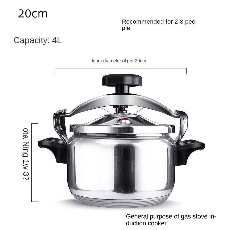 304 Stainless Steel Pressure Cooker Small Household Mini Explosion-proof Pressure Cooker Gas Induction Cooker Universal.