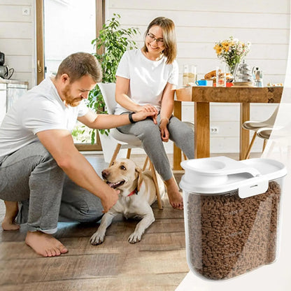 2L Pet Food Container Airtight Pet Food Storage Containers Canister with Lid for Sugar Rice Cereal Nut Pasta Snack Organizer.
