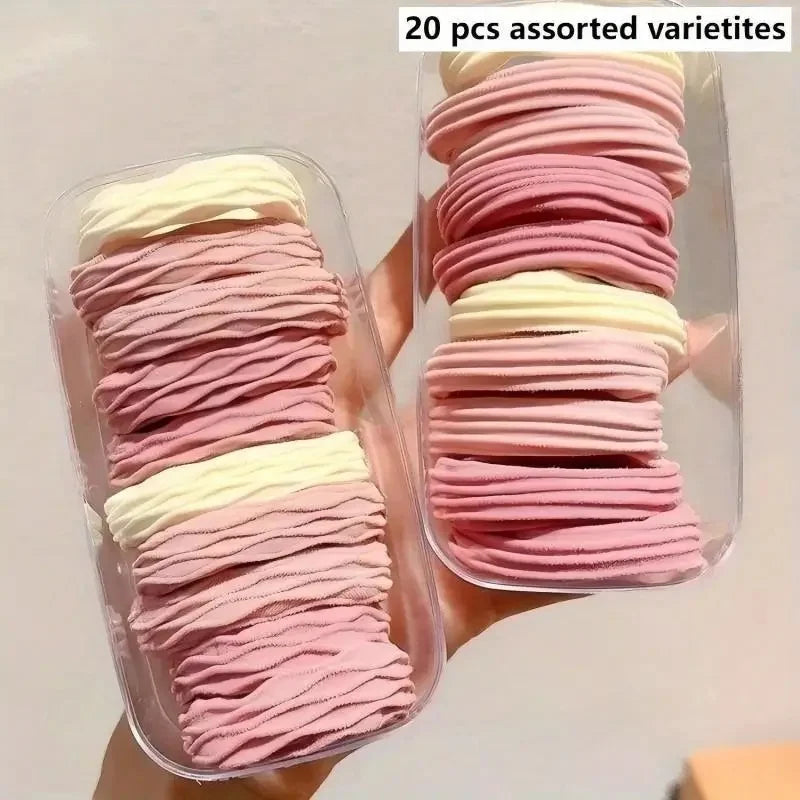 20Pcs High-Elasticity Hair Ties for Women Minimalist Hair Bands Soft Stretchy Ponytail Holders Everyday Elastic Hair Accessories.