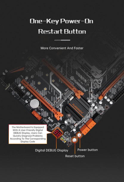 HUANANZHI X99 BD4 with E5 2680 V4 LGA 2011-3 X99 Motherboard Support DDR4 Combo Kit for High-End Gaming And Professional Use.