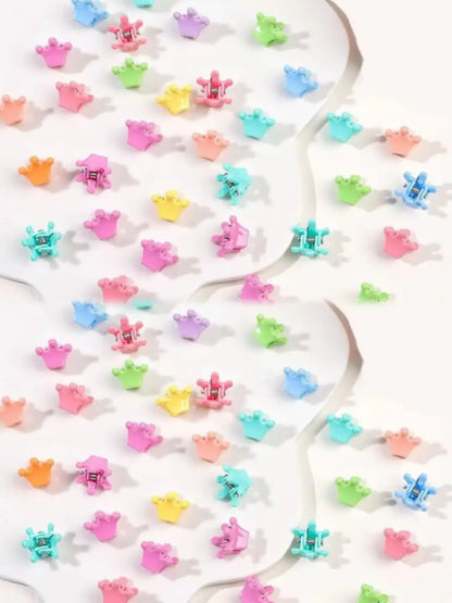 50Pcs Flower Hair Clips Multi color Mini Cute Hair Styling Accessories for Girls and Women Birthday Gifts,10 Colors at Least