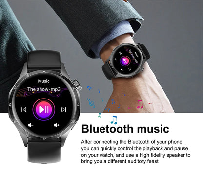 2025 New Men GPS Smart Watch 360 * 360 AMOLED Screen Bluetooth Call NFC Heart Rate Monitoring IP68 Waterproof SmartWatch for Men