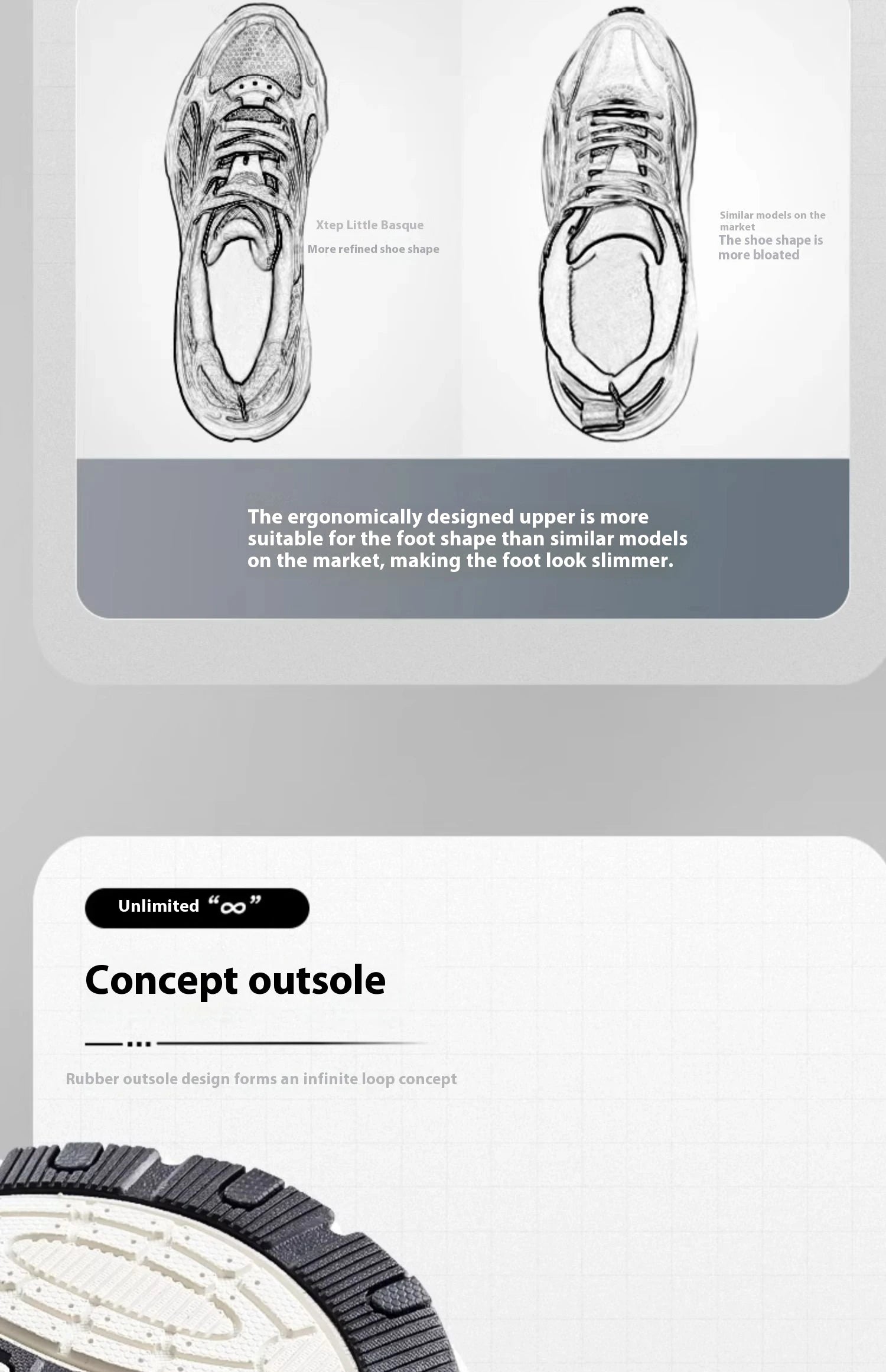 Xtep Little Basque Sportschuhe, Unisex, 2024, Sommer-Vintage-Sportschuhe, bequem, rutschfest, langlebig 876319320003.