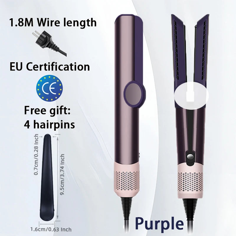 2025 New 2-in-1 Hair Straightener & Dryer Combo - Smartly Controlled Negative Ion Heating Plates, Suitable for Home Hair Styling.
