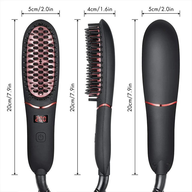 Hot Comb Beard Straightener Brush PTC Multifunctional Household Quick Beard Styler Hair Straightening.
