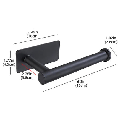Selbstklebender Papierhalter aus Edelstahl, gebürstetes Gold, Schwarz, Weiß, Ständer für Küche, Badezimmer, Toilettenpapier, Handtuchrolle, Regal, Taschentuch zum Aufhängen