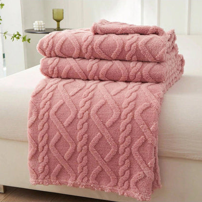 1pc Single-Layer Coral Fleece Blanket, Lightweight & Multi-Purpose Blanket Bed Cover,For Living Room Sofa Cover, Nap Blanket.