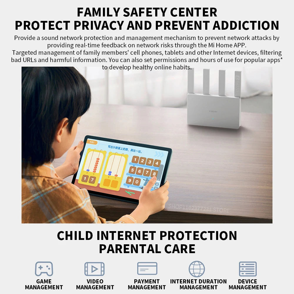 2024 Xiaomi Router BE3600 WiFi7 2.4/5GHz Duan Bands 160Mhz 3570Mbps Mesh Networking Gaming Acceleration 2.5G Ethernet Port.