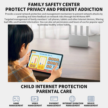 2024 Xiaomi Router BE3600 WiFi7 2.4/5GHz Duan Bands 160Mhz 3570Mbps Mesh Networking Gaming Acceleration 2.5G Ethernet Port.