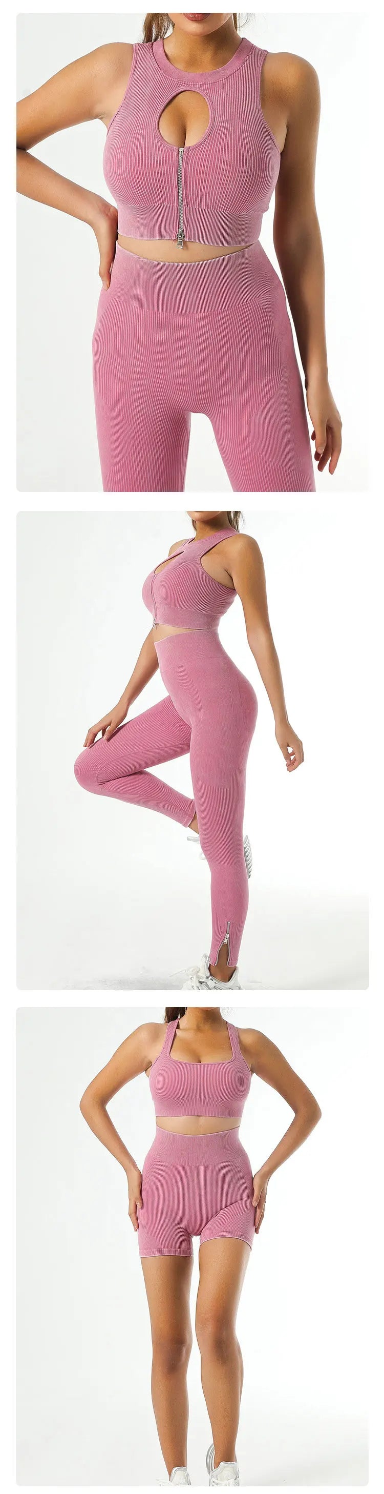 Yoga Suit High Waist Leggings Running Training Tights Sports Outfits Long Sleeve Crop Top Bra Seamless Fitenss Set Fitness Wear