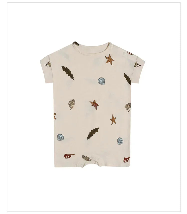 0-24M Neugeborenen Kind Baby Jungen Mädchen Kleidung Drucken Baumwolle Strampler Nette Süße Einteilige Overall Sommer Neue geboren Outfit.