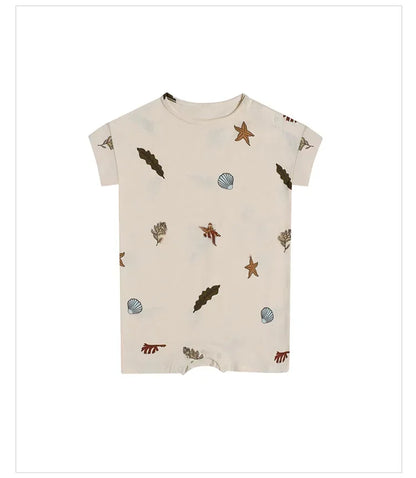 0-24M Neugeborenen Kind Baby Jungen Mädchen Kleidung Drucken Baumwolle Strampler Nette Süße Einteilige Overall Sommer Neue geboren Outfit.