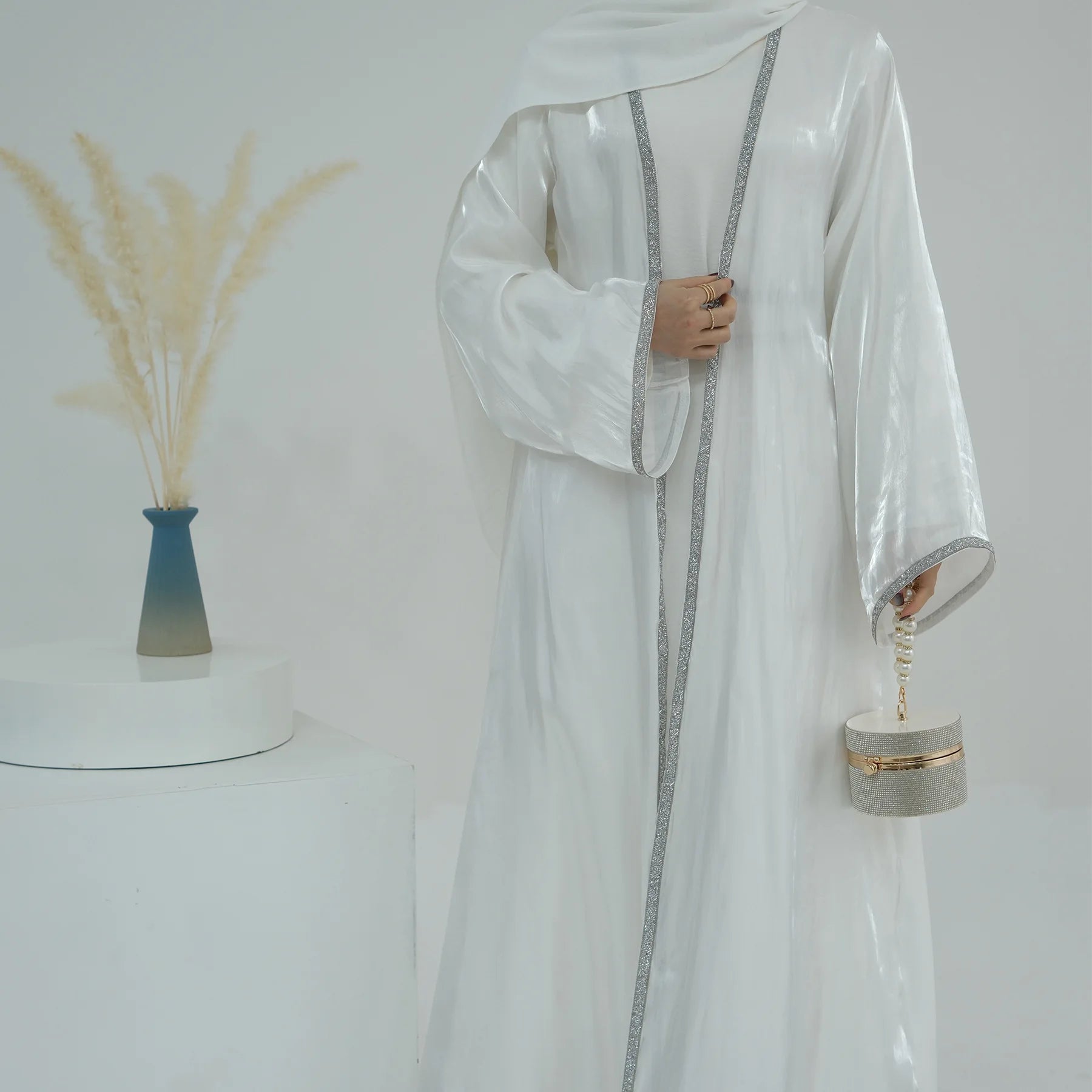 Muslim Abaya for Women Eid Dress 2 Piece Set Diamond Morocco Ramadan Lace-up Abayas Kaftan Islam Cardigan Dubai Arab Long Robe.