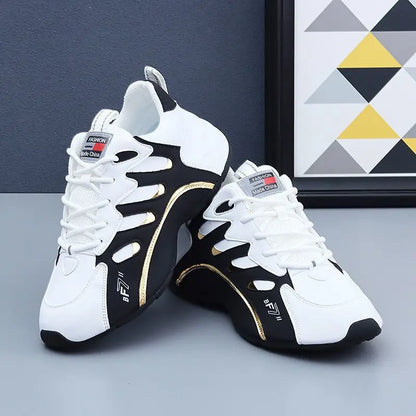 Luxury Men's Sneakers High Quality Leather Casual Shoes for Men Fashion All-match Sport Shoes Platform Comfor Men Running Shoes.