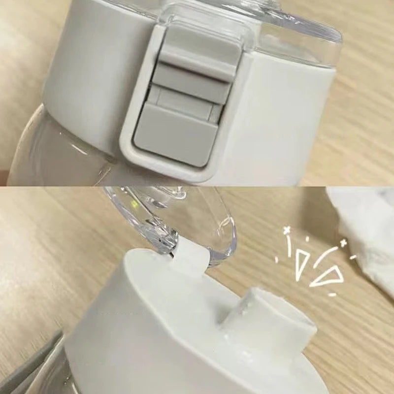 Plastic Water Bottle Water Cup with Lifting Rope Simple Large Capacity Leakproof Drop Resistant and Transparent Water Bottle.