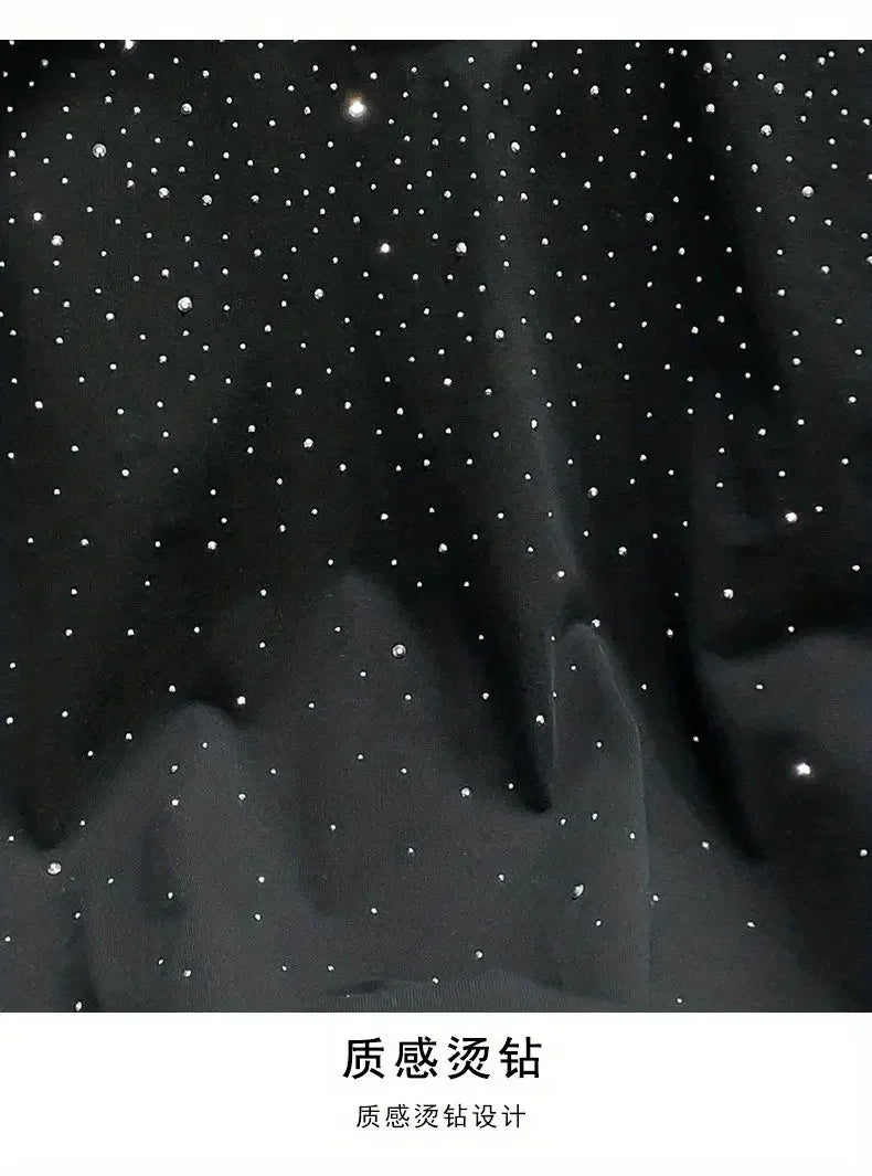 New Luxury Men's T-shirt Hot Diamond Printed Half Sleeve Fashion Round Neck Casual Summer High-end Men Tops T Shirts.