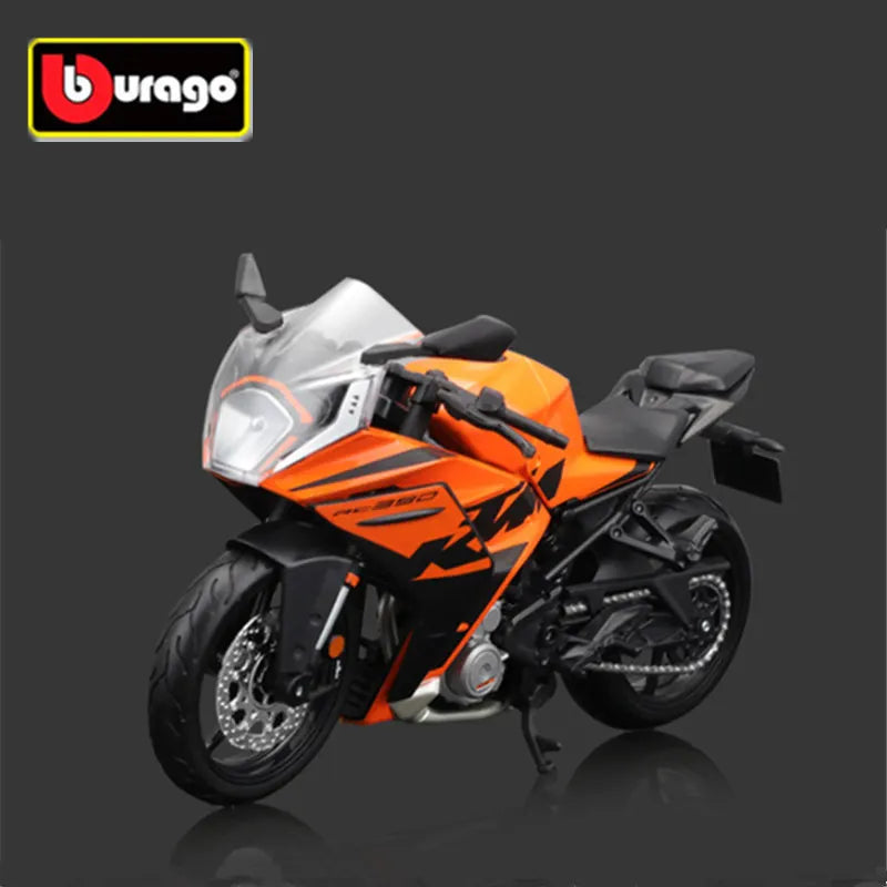 Bburago 1:12 KTM RC 390 Alloy Racing Motorcycle Model Diecast Metal Street Sports Motorcycle Model Simitation Childrens Toy Gift.