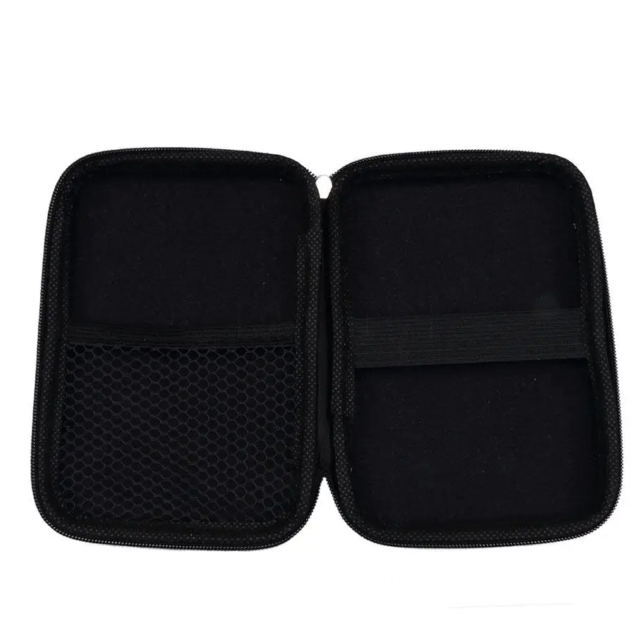 2.5 Inch HDD Box Bag Case Portable Hard Drive Bag for External Portable HDD hdd box case Cable storage Bag Protection Black/Blue.
