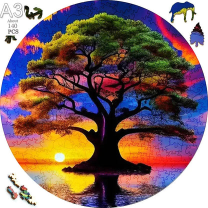 Giraffe Wooden Animal Puzzle Medium Difficulty Wood Jigsaws for Kids Adults Dragonfly Jigsaw Interesting Intelligent Toys