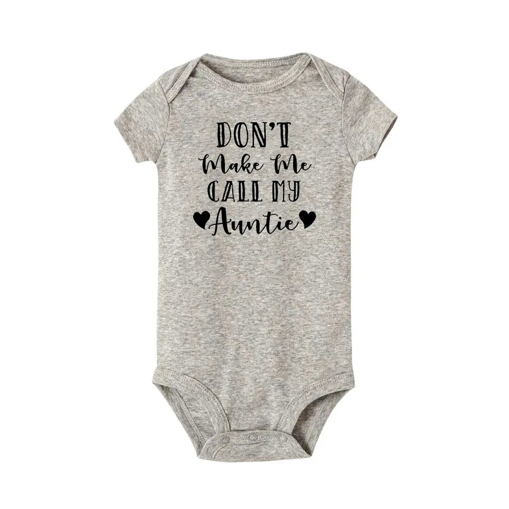 Don't Make Me Call My Crazy Onkel Lustiger Säuglingsspielanzug, modischer Baby-Body für Jungen und Mädchen, Kleidung für Neugeborene, niedlicher Kleinkind-Overall