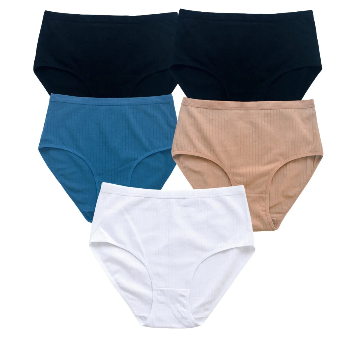 5Pcs/Set High Rise Cotton Panties Women Sexy Lingerie Solid Color Briefs Female Seamless Underwear Comfort Intimates.