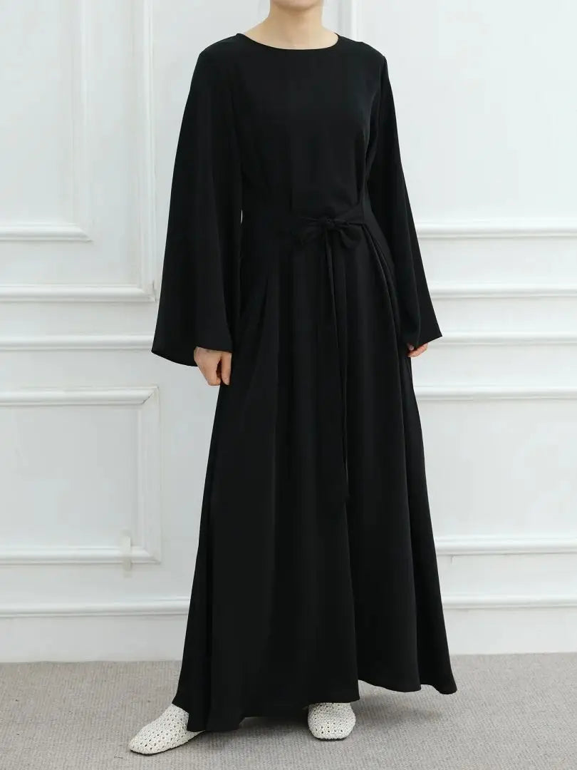 Bandage Plain Abaya Dubai For Women Kaftan Muslim Modest Long Dresses Islam Caftan Marocain Kebaya Robe Femme Musulmane Vestidos.