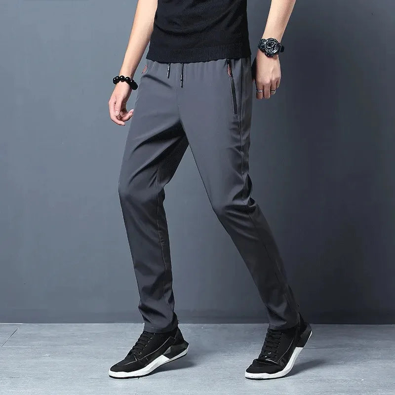 Men's Casual Pants Stretch Slim Fit Elastic Waist Jogger Korean Classic Blue Black Gray Male Brand Trousers Plus Size 4XL 5XL.
