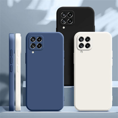 Funda Original Phone Case for Samsung A12 M12 A22 M22 A32 A42 A52 A72 5G Matte Silicone Camera Protective Cover Cases.