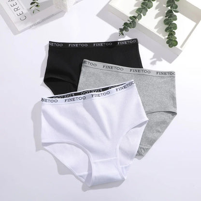 Women's Seamless Cotton Briefs Women Plus Size Panties Solid Color Breathable Underwear Female Low Waist Soft Lingerie S-XXL