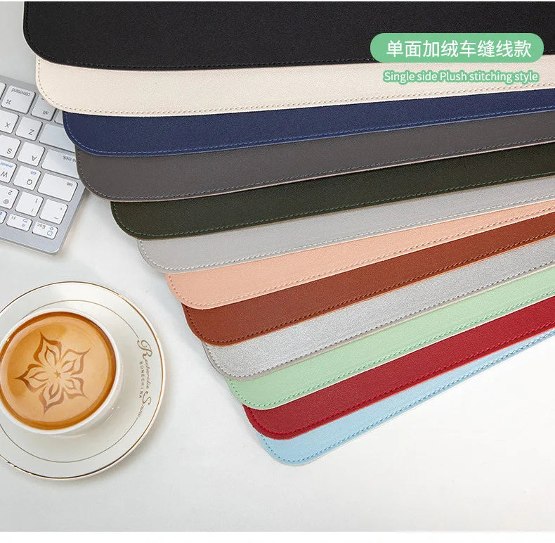 white mousepad Portable Mouse pad large Gaming Waterproof Non-slip PU Suede Desk Mat Computer Keyboard desk pad Mats.