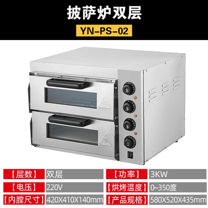 Pizzaofen aus Edelstahl, Ofen mit fester Temperatur und Timing