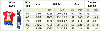 0-2 Jahre Baby Junge und Mädchen Strampler Neugeborenen Sommer Kurzarm Overall Baby Anime Cartoon Baumwolle Cosplay Kostüm.
