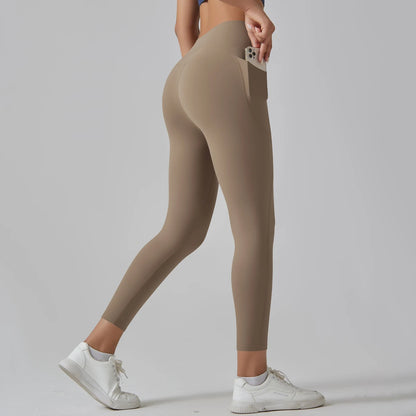 Women Leggings With Pockets Yoga Pants Gym Leggings Sport Women Fitness High Waist Female Legging Tummy Control Running Training