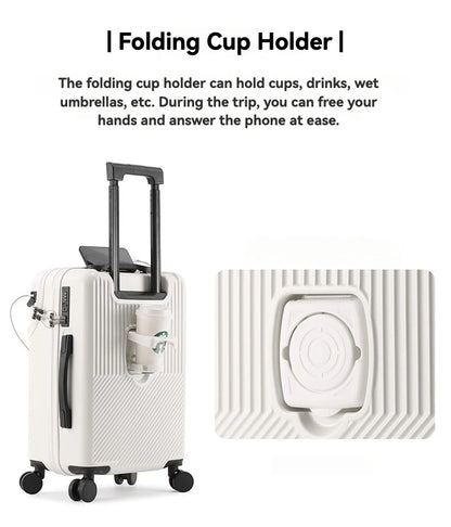 2024 neue langlebige Gepäcks ets mit großer Kapazität Koffer vorne offen USB-Aufladung Männer Handgepäck 20/22/.