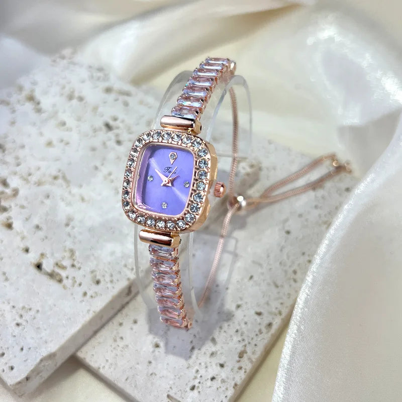 Luxury Women Watches Fashion Diamond Crystal Watches Elegant Quartz Wristwatches for Bracelet Female Wrist Watch Reloj Mujer.