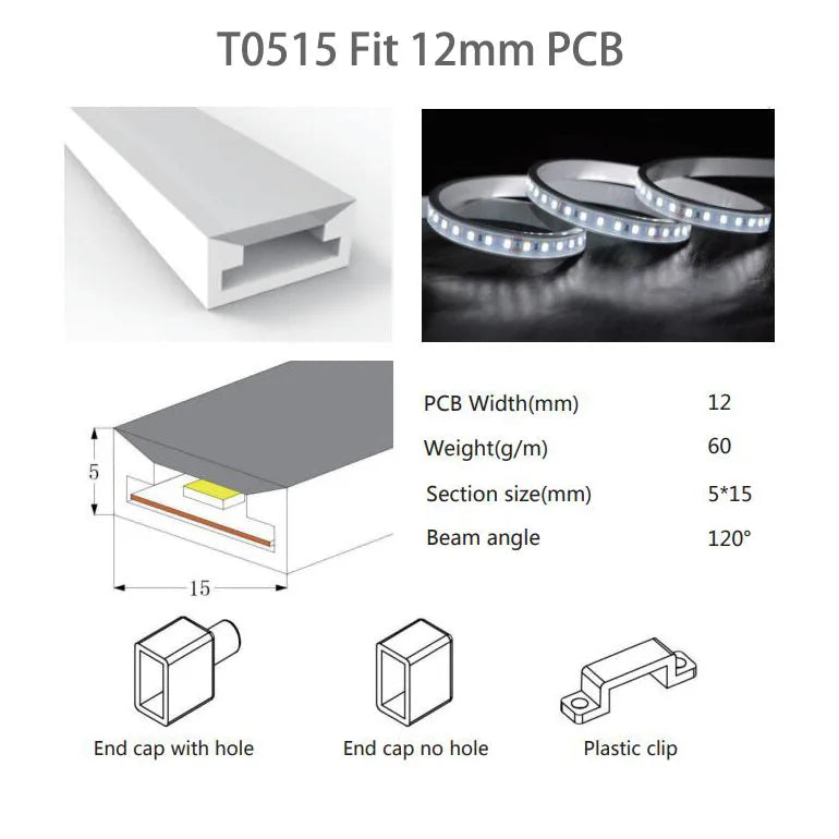 IP67 Waterproof Flexible LED Neon Silicone Light Tube For WS2812B WS2811 WS2815 5050 COB RGB Light Strip Ourdoor Decoration.