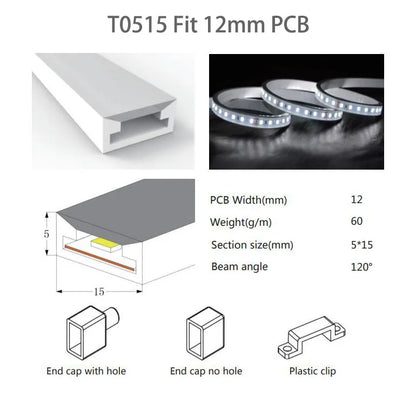 IP67 Waterproof Flexible LED Neon Silicone Light Tube For WS2812B WS2811 WS2815 5050 COB RGB Light Strip Ourdoor Decoration.