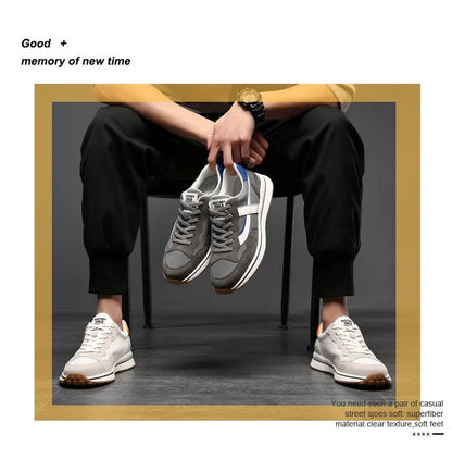 High Quality Flat/6/8 Cm Men Elevator Sneakers Summer Casual Trainers Height Increase Shoes Mesh Student Running Men Lift Shoes.