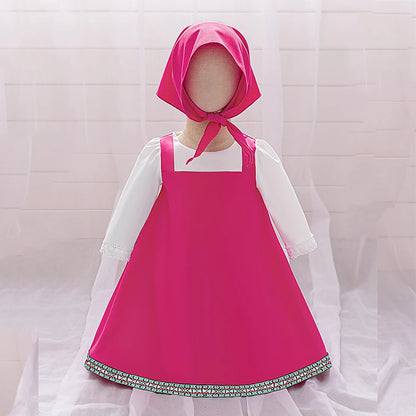 Mädchen Martha Cosplay Prinzessin Kleid Kleinkind Cartoon Bär Bühne Leistung Kleidung Kinder Karneval Party Maskerade Kleidung