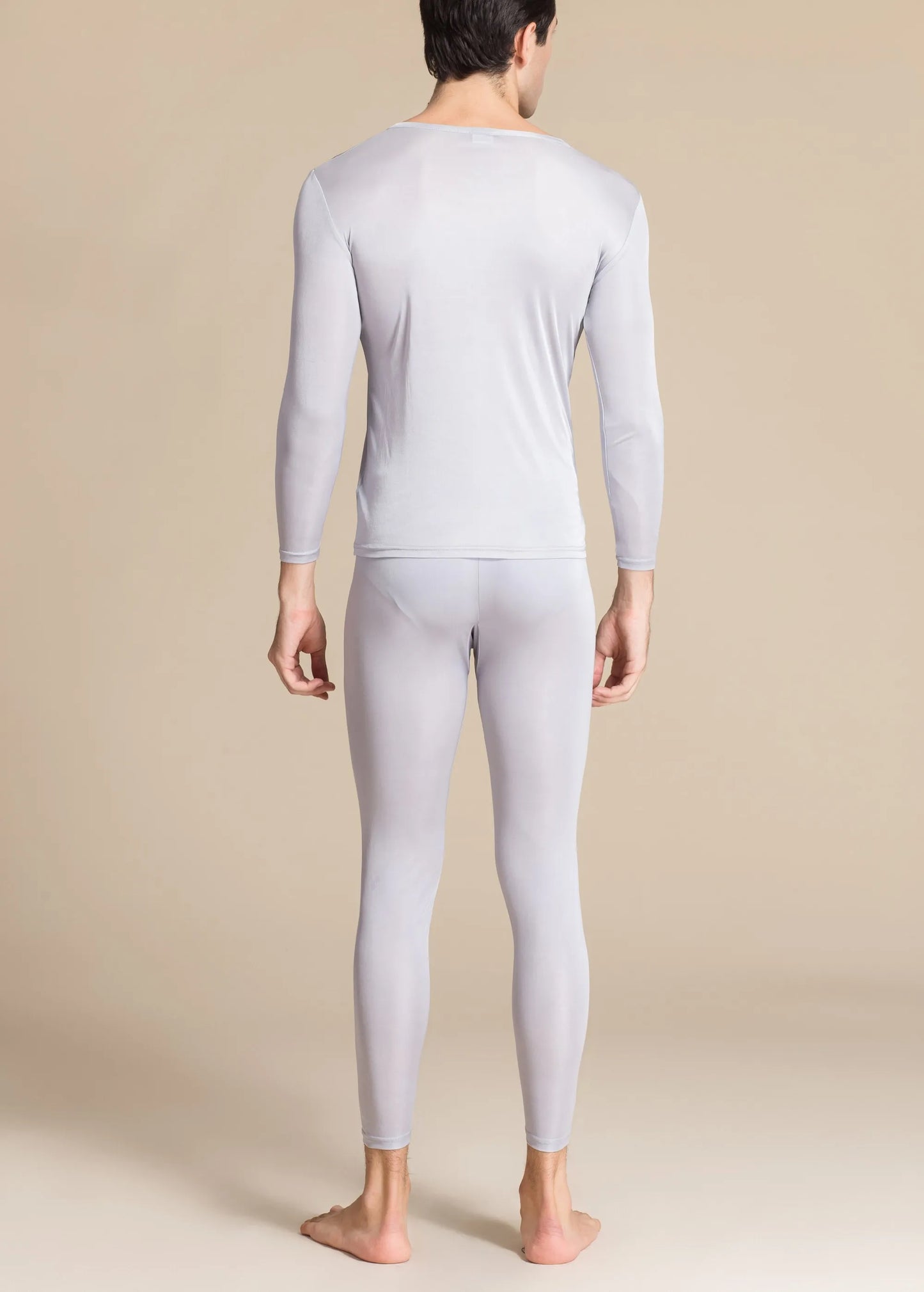 Lange Unterwäsche aus Seide für Herren, lange Unterhosen aus Maulbeerseide, Ober- und Unterteil, Thermounterwäsche-Set/Grundlagen