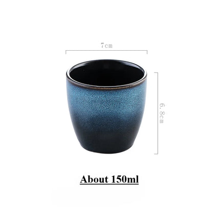 Japanese Ceramic TeaCup Stoneware Mug Soup Cup for Tea Ceremony Minimalist Style Hotel Home Decoration Heat-resistant Thickened