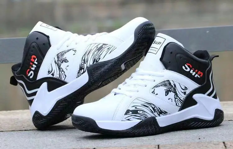 New Anti-Slip Men's Sneaker High Top Men's Basketball Shoes Luxury Comfortable Running Shoes Fashionable Versatile Casual Shoes.