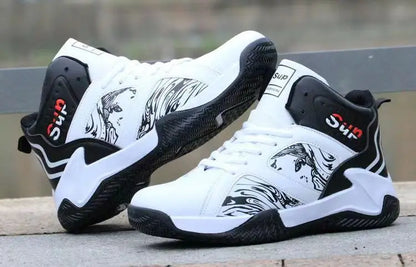 New Anti-Slip Men's Sneaker High Top Men's Basketball Shoes Luxury Comfortable Running Shoes Fashionable Versatile Casual Shoes.